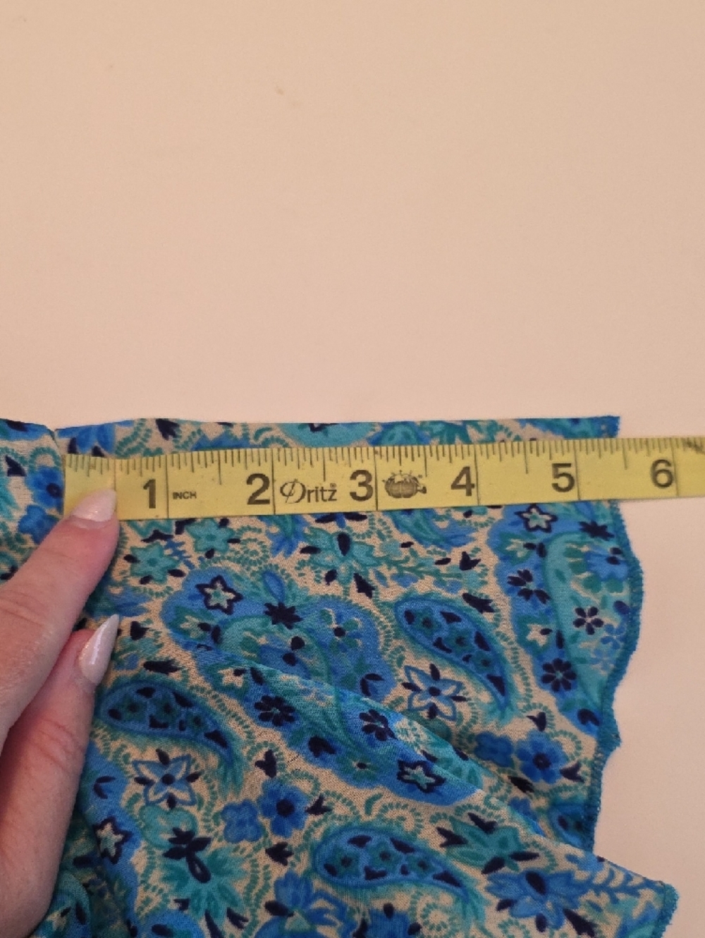 Vintage Silk Wrap Maxi Dress Blue Paisley Boho Womens M/L Cottagecore Resortwear - Picture 14 of 14